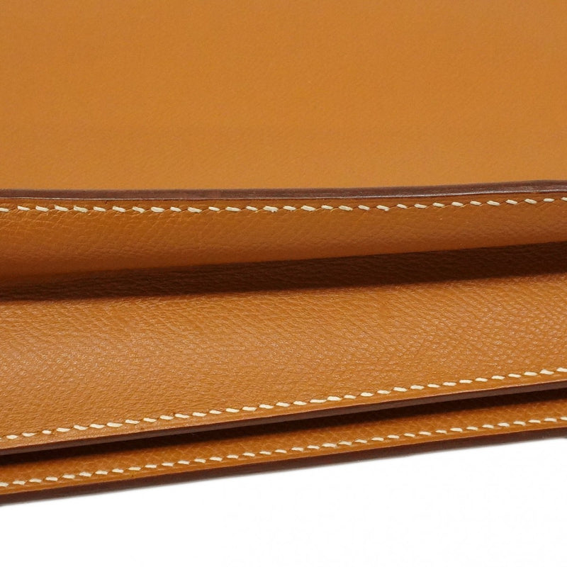 【6ca1345】エルメス ブリーフケース ケリーデペッシュ34 ヴォーエプソン ゴールド シルバー金具 □L刻印【中古】メンズ