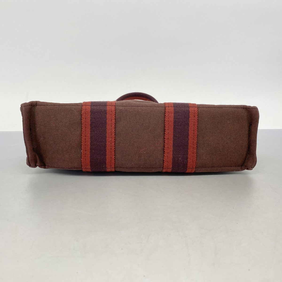 ★SALE【6ca1356-k】エルメス トートバッグ フールトゥPM キャンバス ブラウン シルバー金具【中古】メンズ レディース ユニセックス