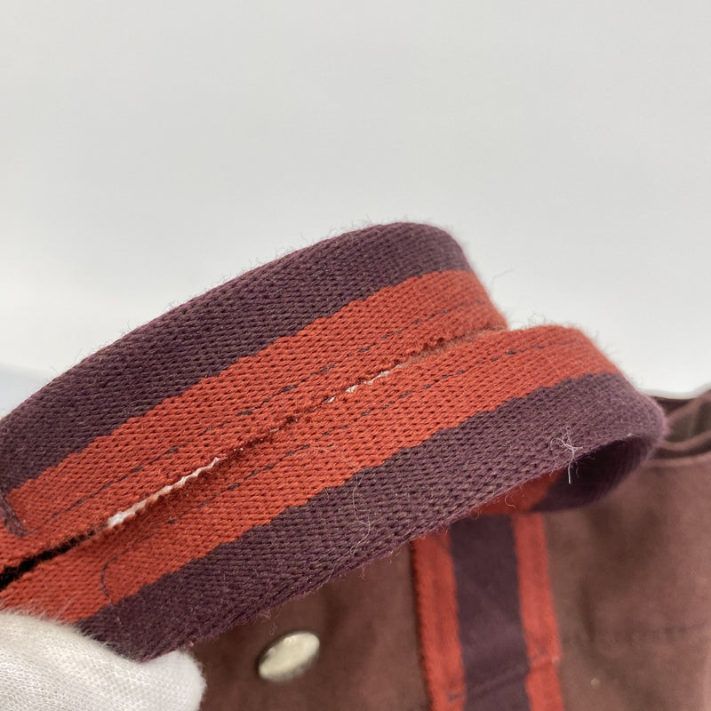 ★SALE【6ca1356-k】エルメス トートバッグ フールトゥPM キャンバス ブラウン シルバー金具【中古】メンズ レディース ユニセックス