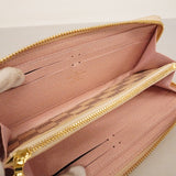 【6ca1373-k】ルイヴィトン 長財布 ダミエ・アズール ポルトフォイユクレマンス N61264 ホワイト ローズバレリーヌ【中古】レディース