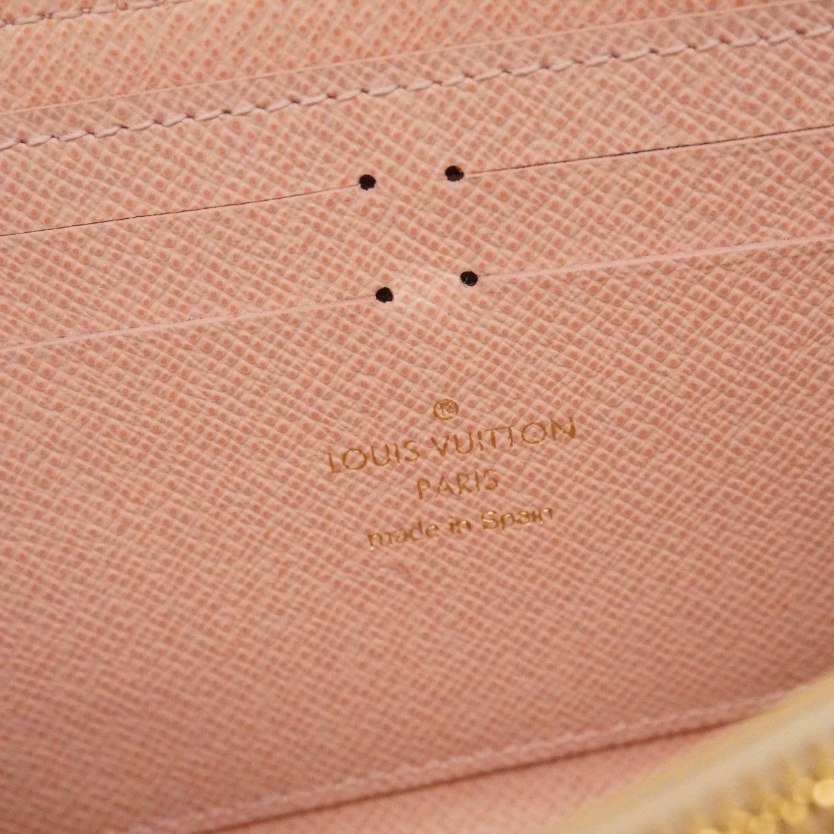 【6ca1373-k】ルイヴィトン 長財布 ダミエ・アズール ポルトフォイユクレマンス N61264 ホワイト ローズバレリーヌ【中古】レディース