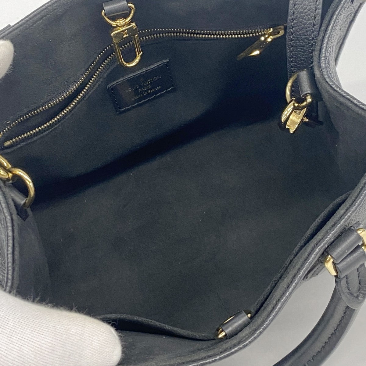 【6cb1407】ルイヴィトン ハンドバッグ モノグラム・アンプラント オンザゴーPM M45653 ノワール 2wayバッグ【中古】レディース