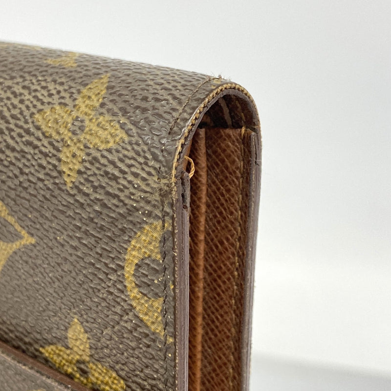 【6cb1421-k】ルイヴィトン 三つ折り財布 モノグラム ポルトトレゾールエテュイパピエ M61202 ブラウン【中古】メンズ レディース ユニセックス