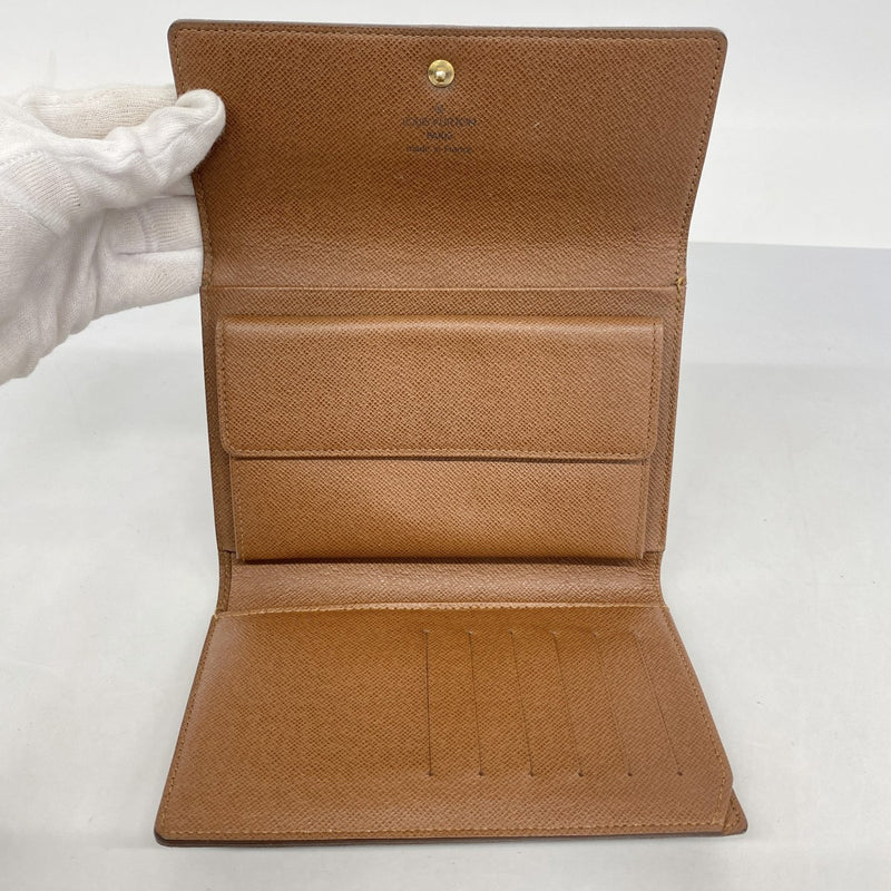 【6cb1421-k】ルイヴィトン 三つ折り財布 モノグラム ポルトトレゾールエテュイパピエ M61202 ブラウン【中古】メンズ レディース ユニセックス