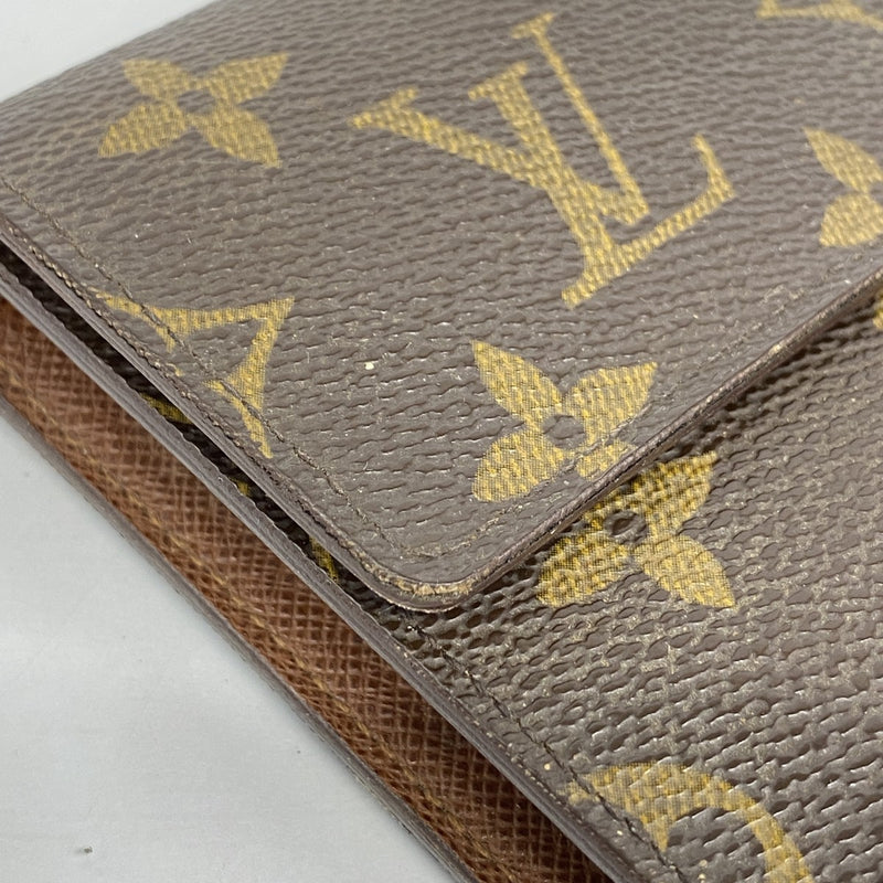 【6cb1421-k】ルイヴィトン 三つ折り財布 モノグラム ポルトトレゾールエテュイパピエ M61202 ブラウン【中古】メンズ レディース ユニセックス