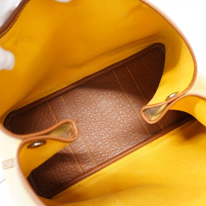 【6cb1524-h】エルメス トートバッグ ガーデンパーティPM トワルオフィシエ ブラウン シルバー金具 □L刻印【中古】レディース