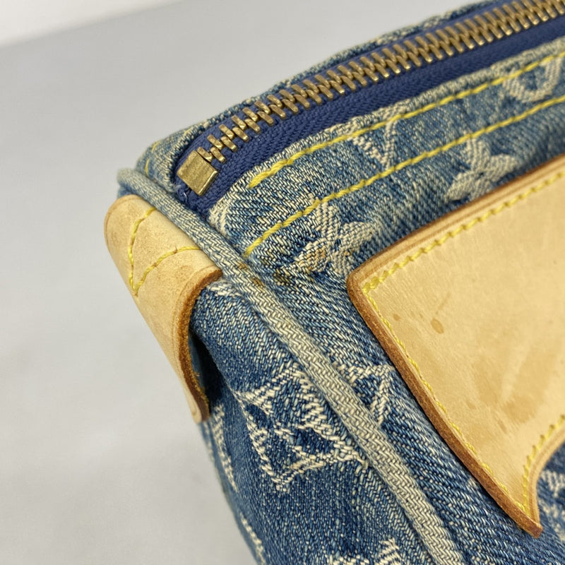 【6cb1531-k】ルイヴィトン ハンドバッグ モノグラム・デニム ネオスピーディ M95019 ブルー【中古】レディース