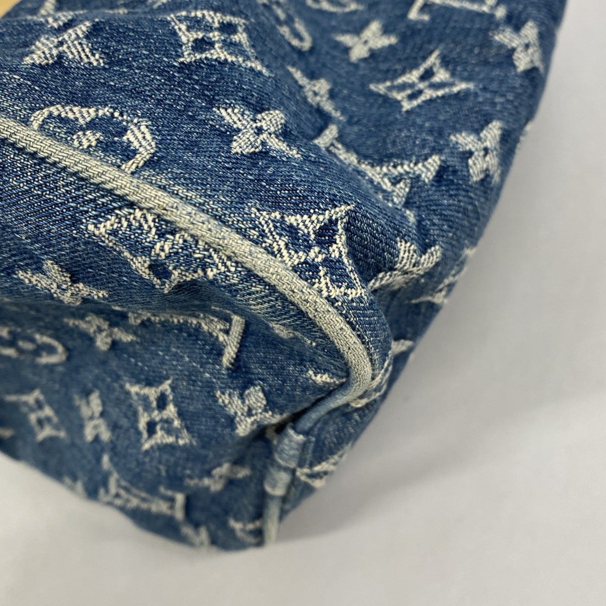 【6cb1531-k】ルイヴィトン ハンドバッグ モノグラム・デニム ネオスピーディ M95019 ブルー【中古】レディース