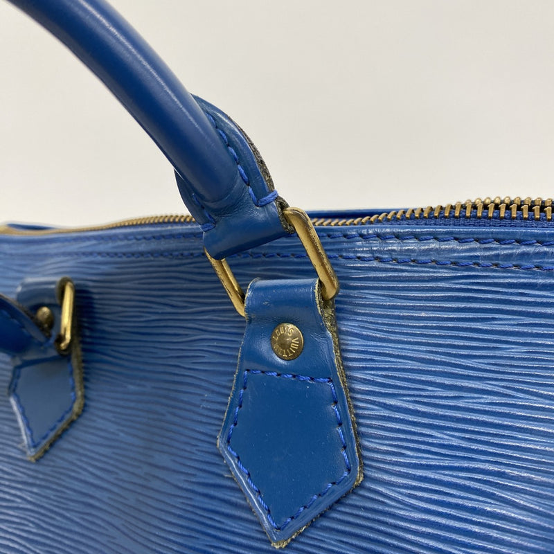 【6cb1532-k】ルイヴィトン ハンドバッグ エピ スピーディ25 M43015 トレドブルー【中古】レディース
