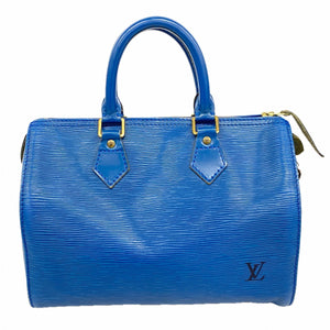 【6cb1532-k】ルイヴィトン ハンドバッグ エピ スピーディ25 M43015 トレドブルー【中古】レディース