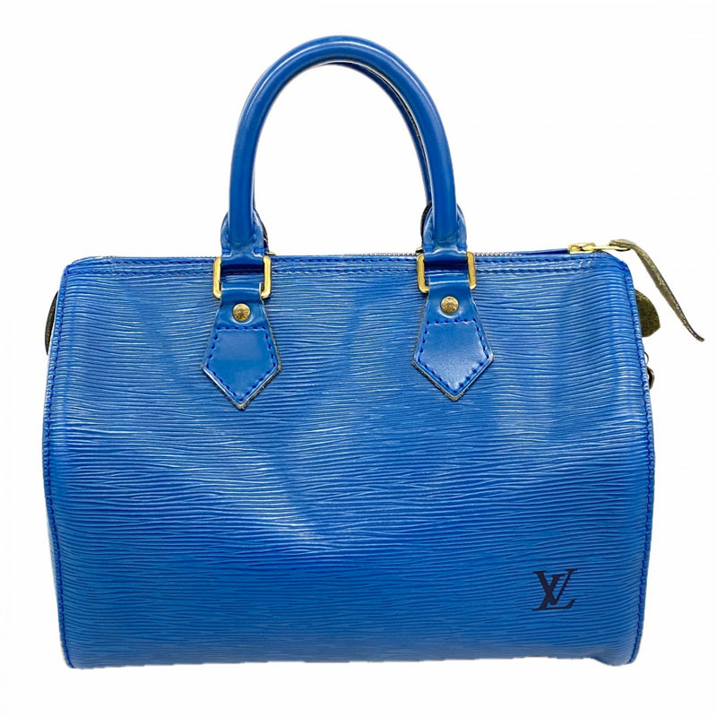【6cb1532-k】ルイヴィトン ハンドバッグ エピ スピーディ25 M43015 トレドブルー【中古】レディース