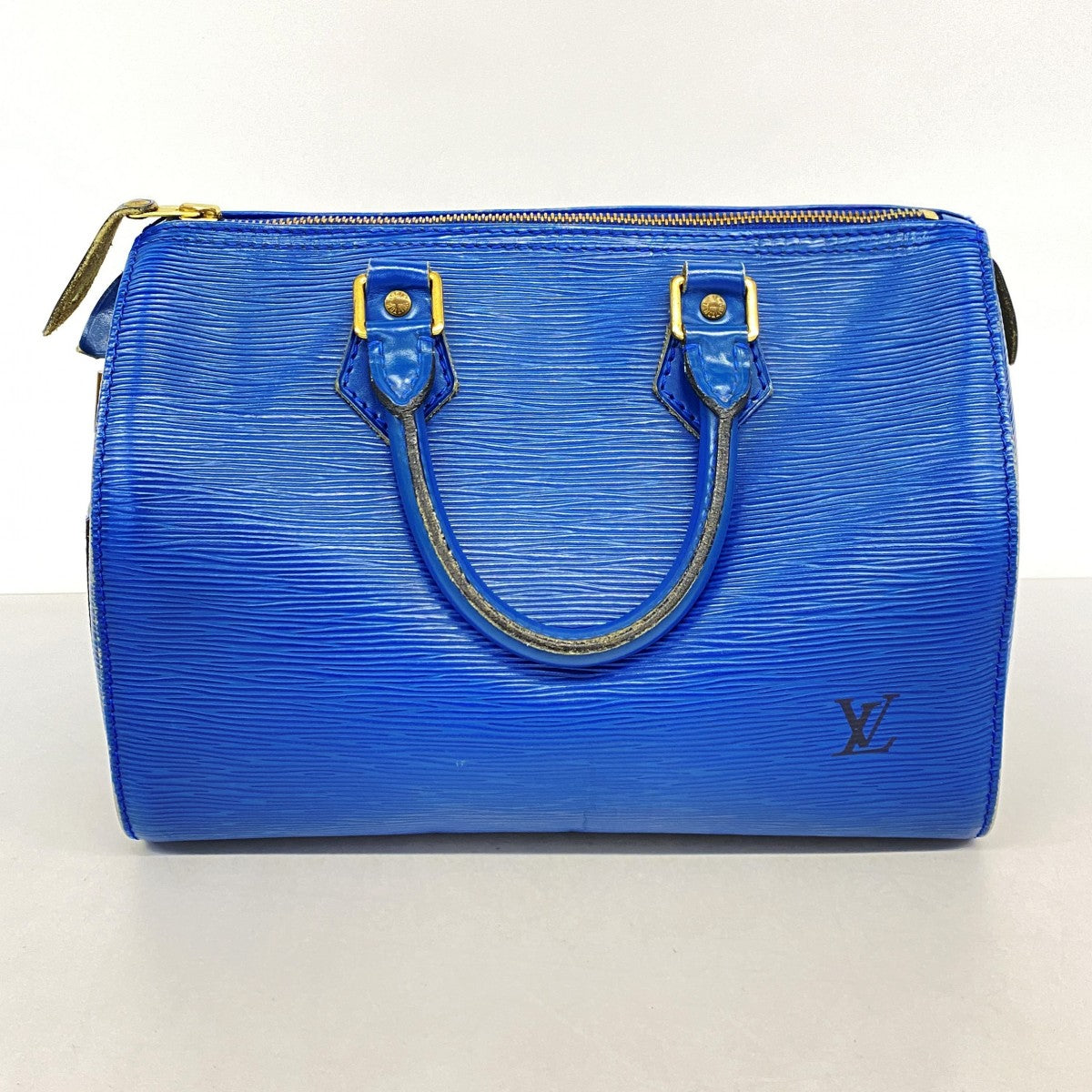 【6cb1532-k】ルイヴィトン ハンドバッグ エピ スピーディ25 M43015 トレドブルー【中古】レディース