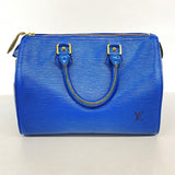 【6cb1532-k】ルイヴィトン ハンドバッグ エピ スピーディ25 M43015 トレドブルー【中古】レディース