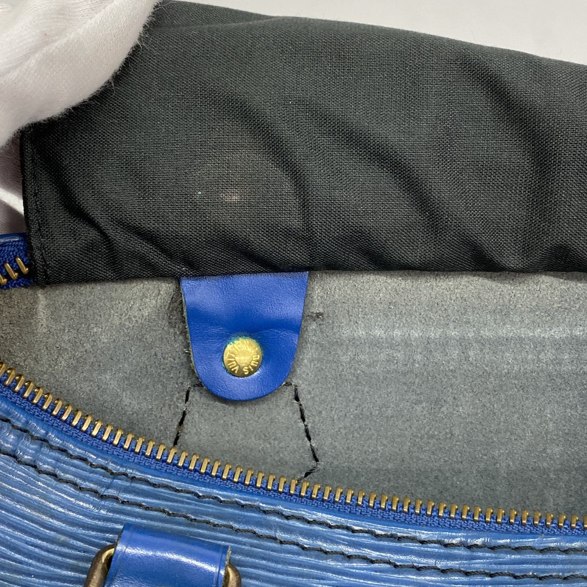 【6cb1538-k】ルイヴィトン ハンドバッグ エピ スピーディ25 M43015 トレドブルー【中古】レディース