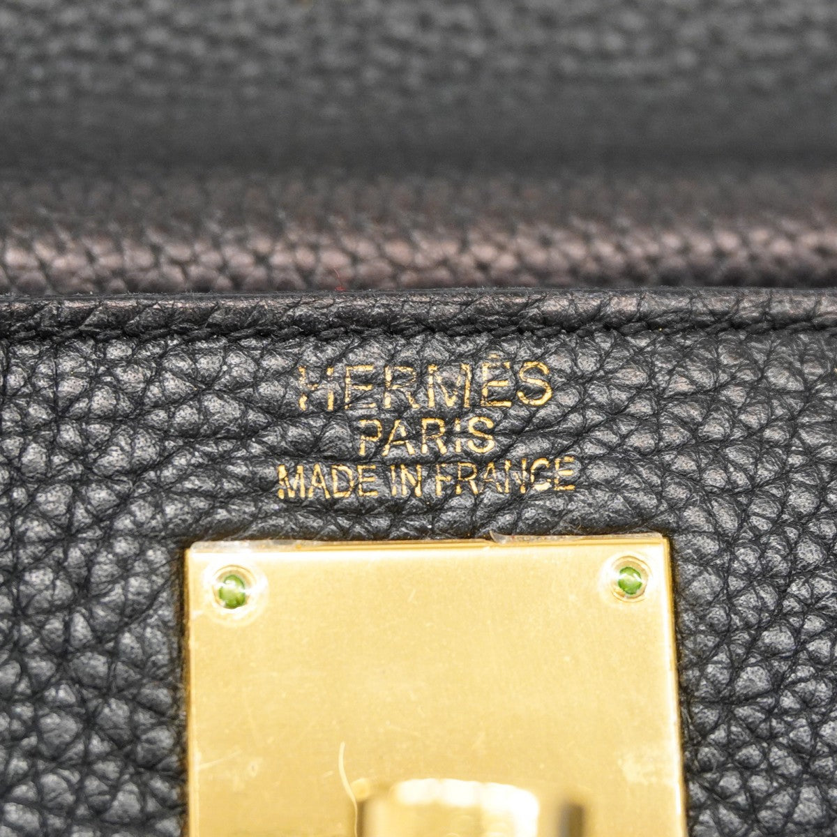 【6cb1705】エルメス ショルダーバッグ ショルダーケリー トゴ ブラック ゴールド金具 □L刻印【中古】レディース