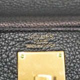 【6cb1705】エルメス ショルダーバッグ ショルダーケリー トゴ ブラック ゴールド金具 □L刻印【中古】レディース