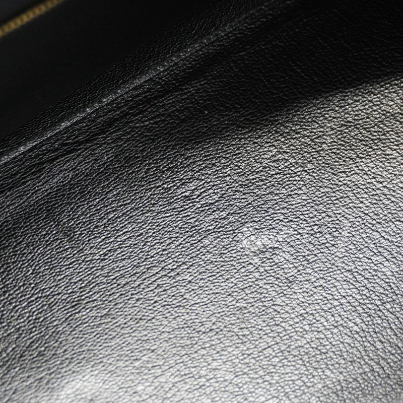 【6cb1705】エルメス ショルダーバッグ ショルダーケリー トゴ ブラック ゴールド金具 □L刻印【中古】レディース