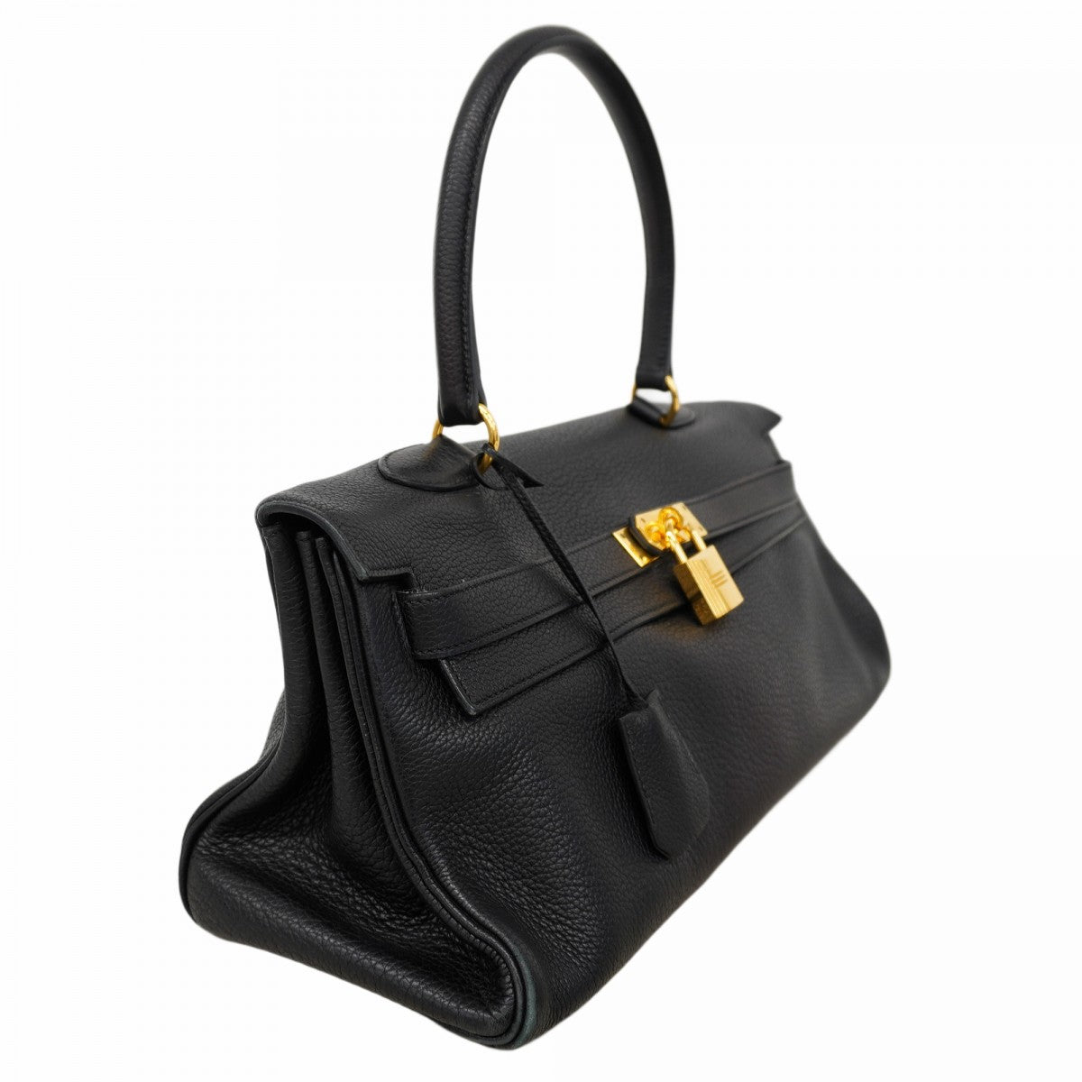 【6cb1705】エルメス ショルダーバッグ ショルダーケリー トゴ ブラック ゴールド金具 □L刻印【中古】レディース