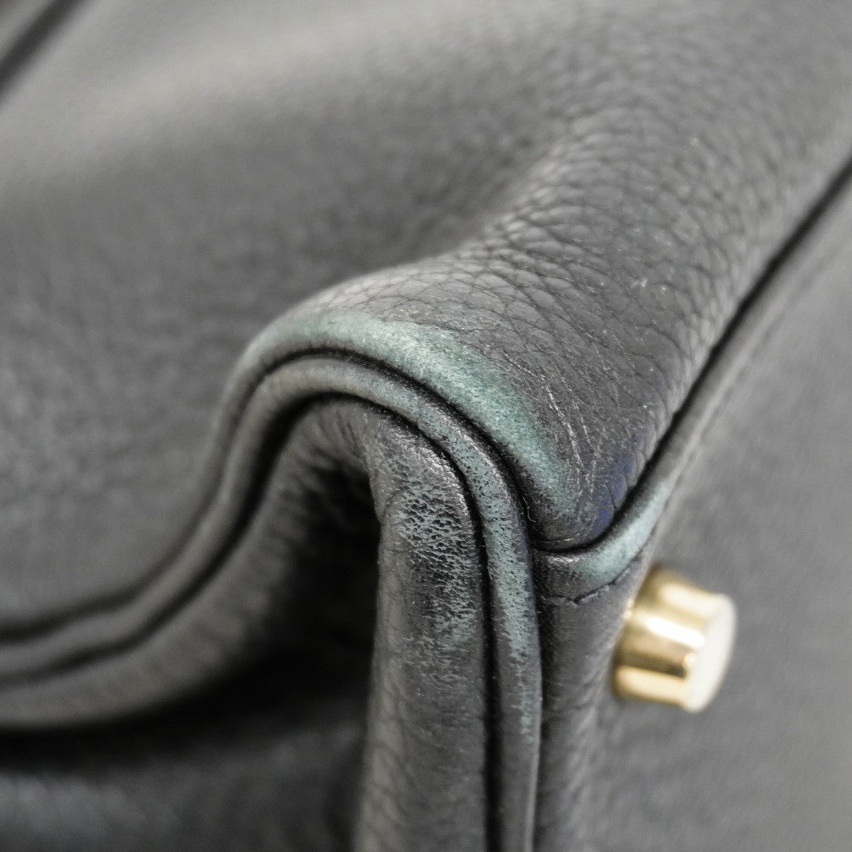 【6cb1705】エルメス ショルダーバッグ ショルダーケリー トゴ ブラック ゴールド金具 □L刻印【中古】レディース