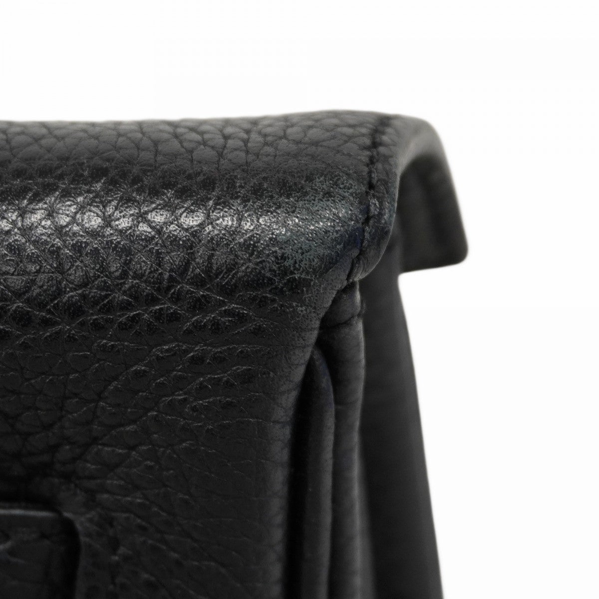 【6cb1705】エルメス ショルダーバッグ ショルダーケリー トゴ ブラック ゴールド金具 □L刻印【中古】レディース