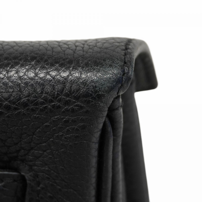 【6cb1705】エルメス ショルダーバッグ ショルダーケリー トゴ ブラック ゴールド金具 □L刻印【中古】レディース