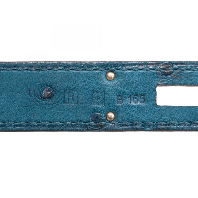 【6cb1730-g】エルメス ハンドバッグ バーキン30 オーストリッチ コバルト □R刻印【中古】レディース