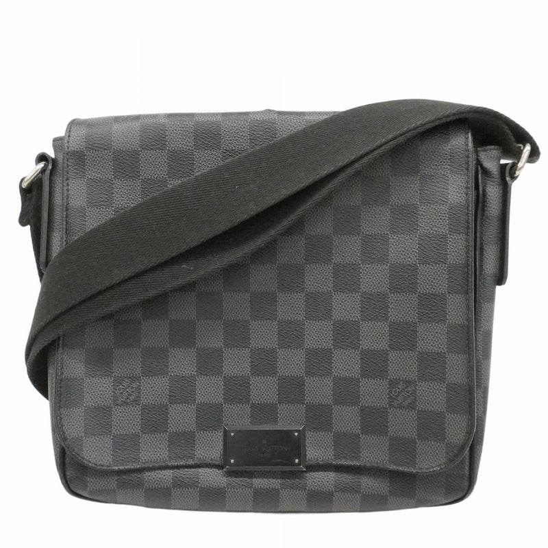 ★在庫処分★最終価格【6cb1763-k】ルイヴィトン ショルダーバッグ ダミエ・グラフィット ディストリクトPM N41260 グレー ブラック【中古】メンズ
