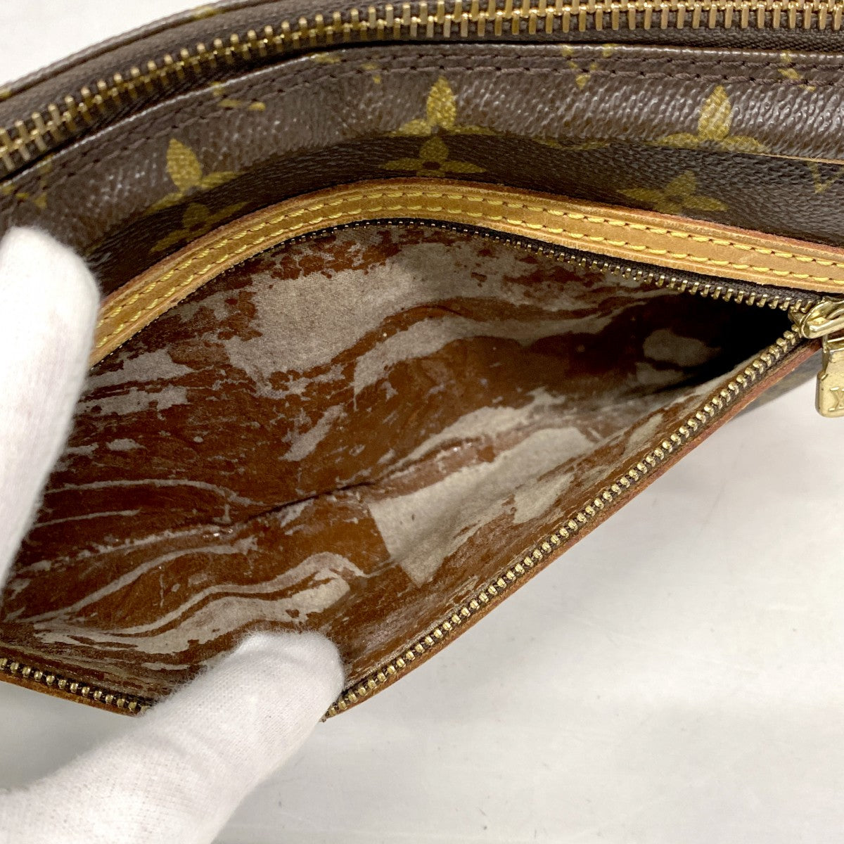 【6cb1771】ルイヴィトン クラッチバッグ モノグラム マルリードラゴンヌGM M51825 ブラウン【中古】メンズ