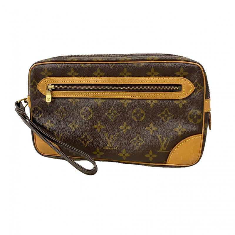 【6cb1771】ルイヴィトン クラッチバッグ モノグラム マルリードラゴンヌGM M51825 ブラウン【中古】メンズ