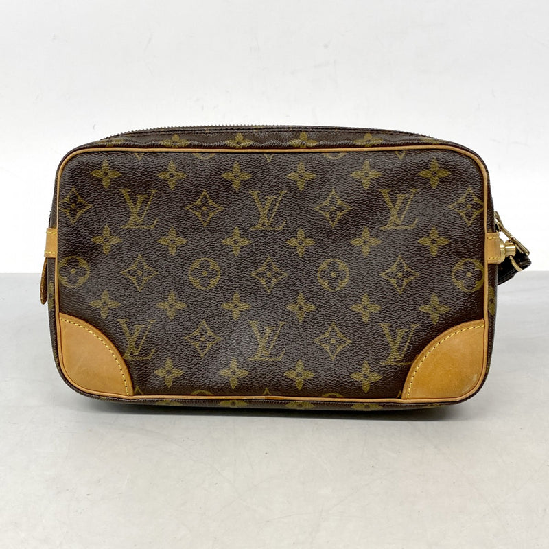 【6cb1771】ルイヴィトン クラッチバッグ モノグラム マルリードラゴンヌGM M51825 ブラウン【中古】メンズ