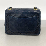 【6cb1797】シャネル ショルダーバッグ ミニマトラッセ チェーンショルダー ラムスキン ブラック ゴールド金具【中古】レディース