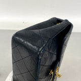 【6cb1797】シャネル ショルダーバッグ ミニマトラッセ チェーンショルダー ラムスキン ブラック ゴールド金具【中古】レディース