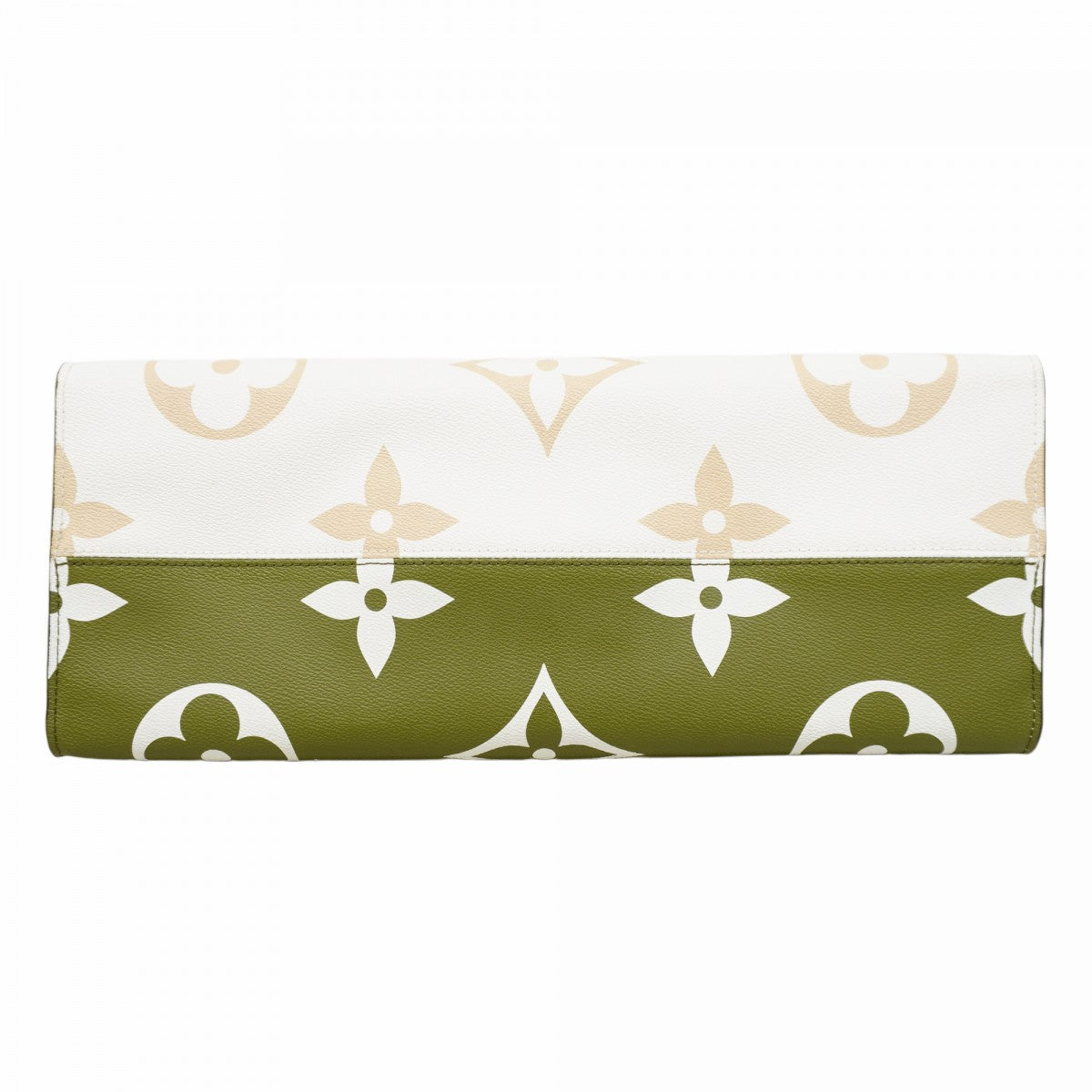 【6cb1838】ルイヴィトン トートバッグ モノグラム・ジャイアント オンザゴーGM M44571 カーキ ホワイト【中古】レディース