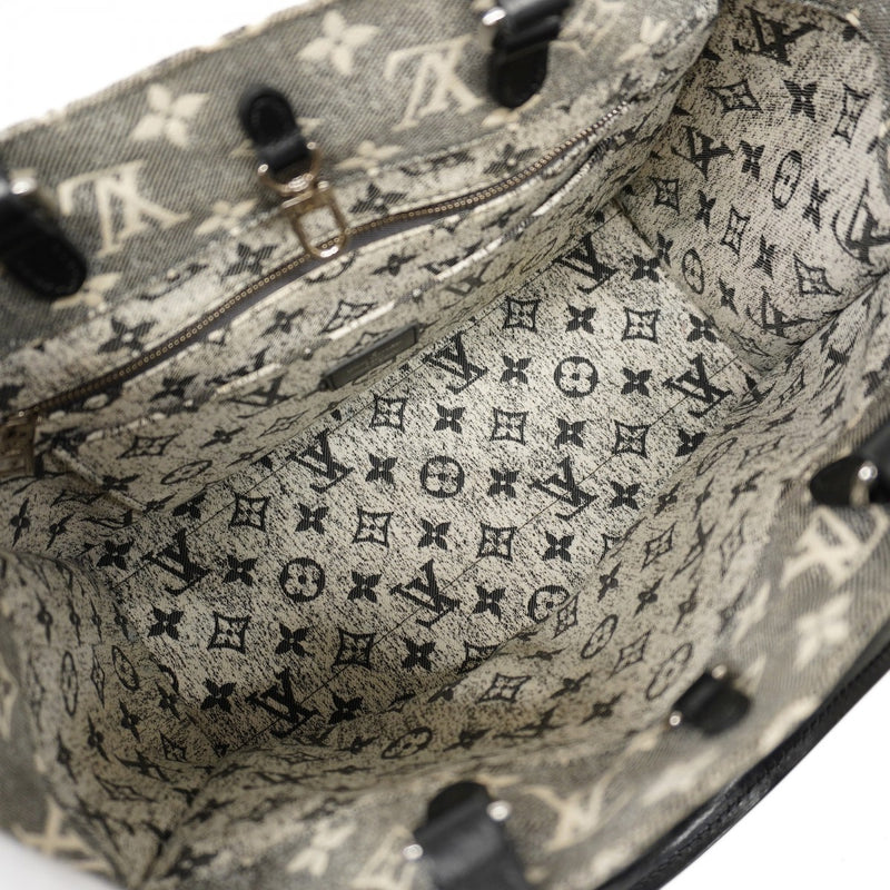 【6cb1843】ルイヴィトン トートバッグ モノグラム・ジャガードデニム オンザゴーMM M46448 グレー ブラック 2wayバッグ【中古】レディース