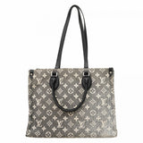 【6cb1843】ルイヴィトン トートバッグ モノグラム・ジャガードデニム オンザゴーMM M46448 グレー ブラック 2wayバッグ【中古】レディース