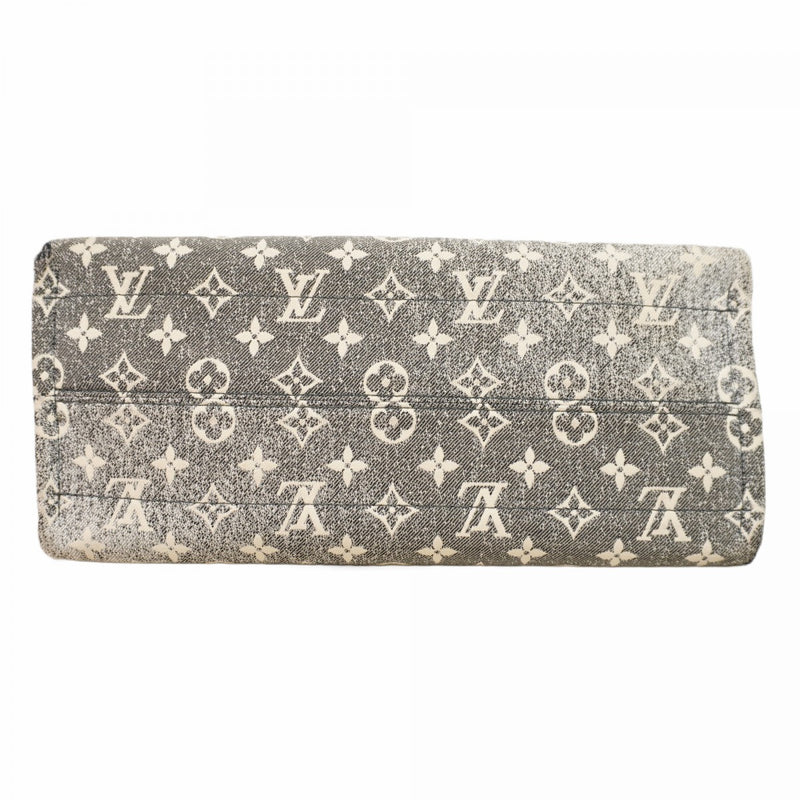 【6cb1843】ルイヴィトン トートバッグ モノグラム・ジャガードデニム オンザゴーMM M46448 グレー ブラック 2wayバッグ【中古】レディース