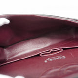 【6cb1847】シャネル ショルダーバッグ マトラッセ Wフラップ Wチェーン ラムスキン ブラック シルバー金具【中古】レディース