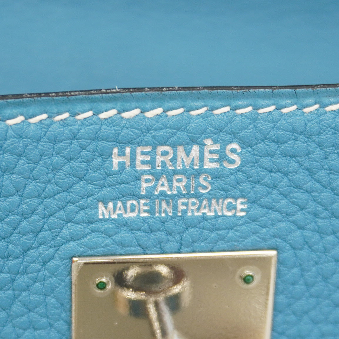 【6cb1850】エルメス ハンドバッグ ケリー35 トゴ ブルージーン シルバー金具 □I刻印 2wayバッグ【中古】レディース