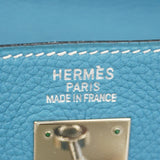 【6cb1850】エルメス ハンドバッグ ケリー35 トゴ ブルージーン シルバー金具 □I刻印 2wayバッグ【中古】レディース