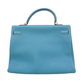 【6cb1850】エルメス ハンドバッグ ケリー35 トゴ ブルージーン シルバー金具 □I刻印 2wayバッグ【中古】レディース