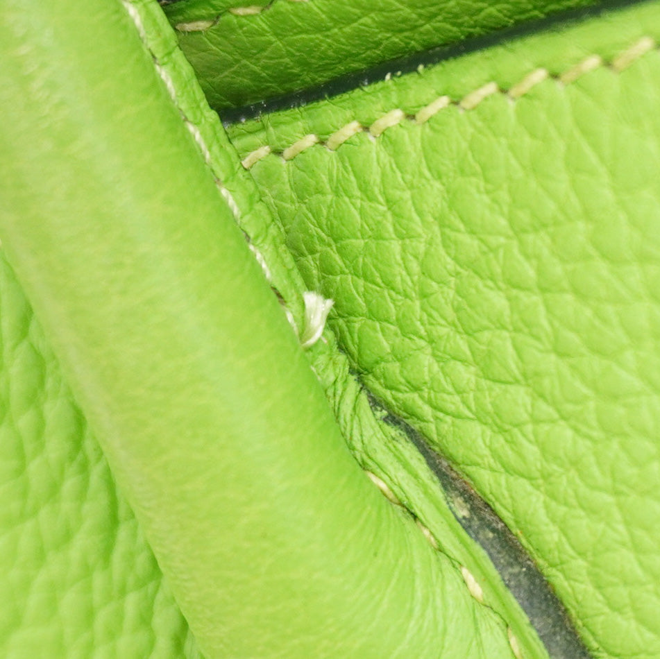 【6cb1851】エルメス ハンドバッグ バーキン35 トリヨンクレマンス アップルグリーン ゴールド金具 □H刻印【中古】レディース