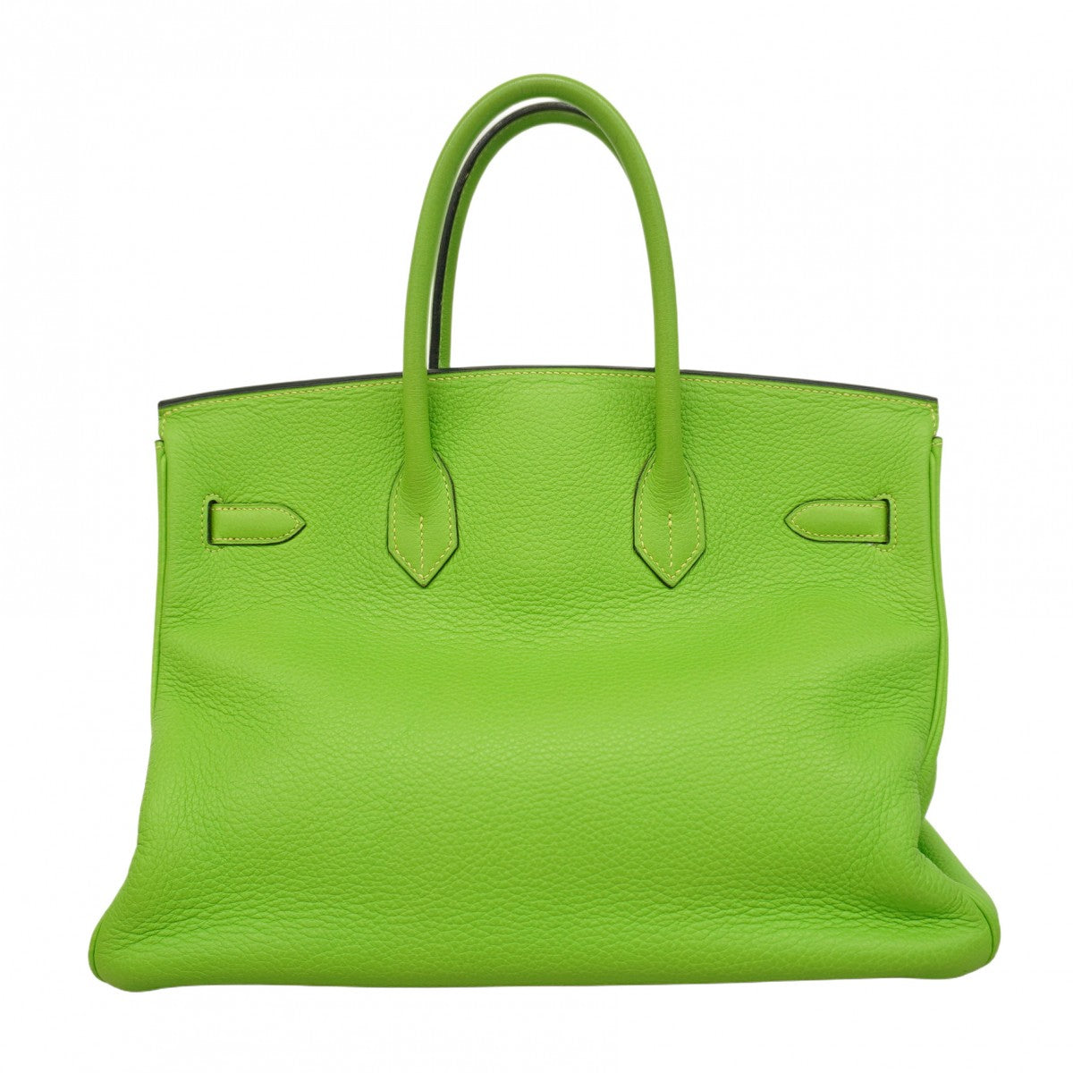 【6cb1851】エルメス ハンドバッグ バーキン35 トリヨンクレマンス アップルグリーン ゴールド金具 □H刻印【中古】レディース