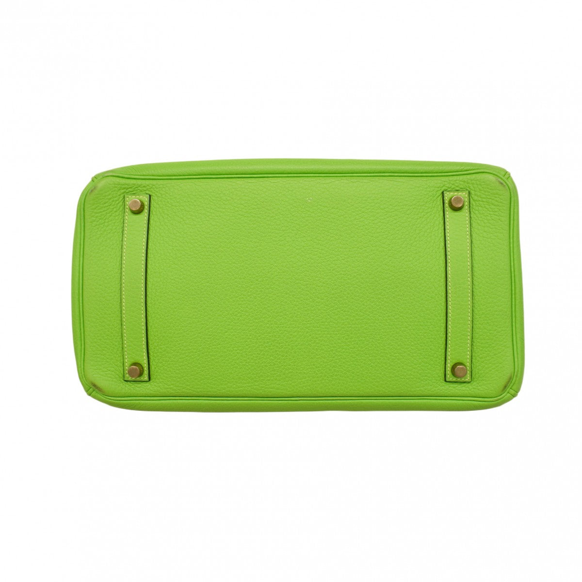 【6cb1851】エルメス ハンドバッグ バーキン35 トリヨンクレマンス アップルグリーン ゴールド金具 □H刻印【中古】レディース