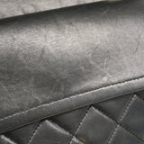 【6cb1864】シャネル ショルダーバッグ マトラッセ Wフラップ Wチェーン ラムスキン ブラック ゴールド金具【中古】レディース