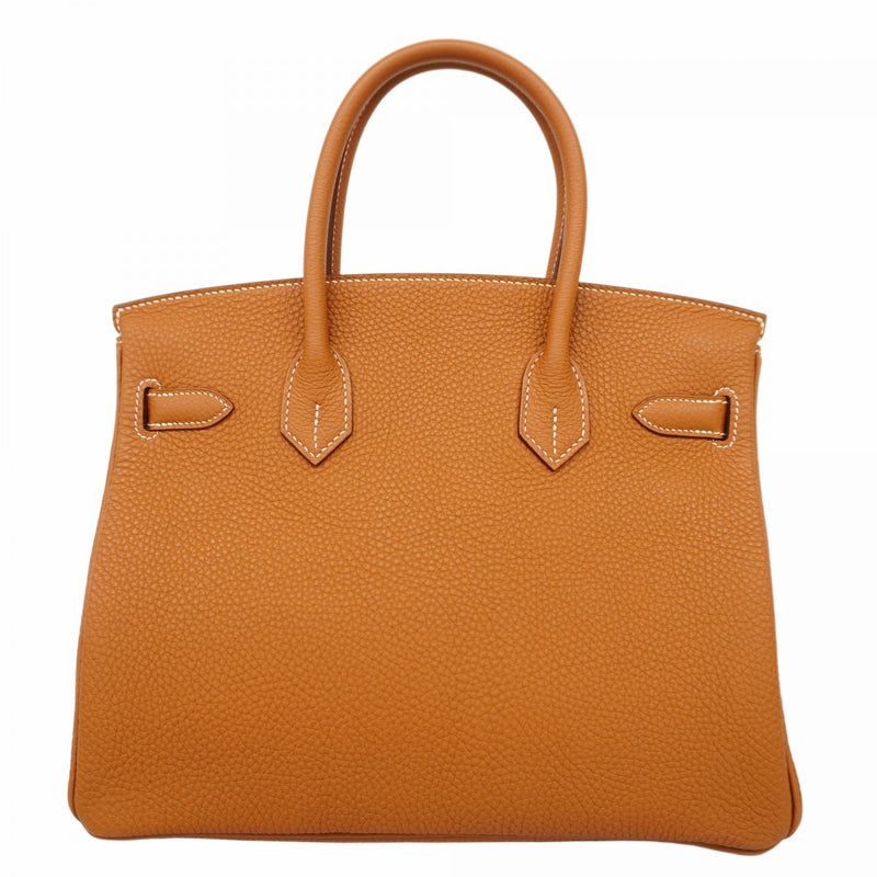 【6cb1869】エルメス ハンドバッグ バーキン30 トゴ ゴールド シルバー金具 □N刻印【中古】レディース