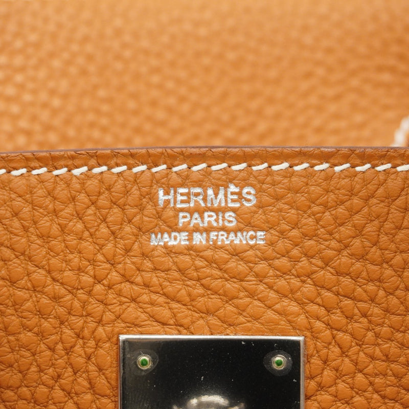 【6cb1869】エルメス ハンドバッグ バーキン30 トゴ ゴールド シルバー金具 □N刻印【中古】レディース