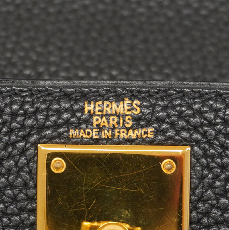 【6cb1907】エルメス ハンドバッグ ケリー28 トゴ ブラック ゴールド金具 □G刻印 2wayバッグ【中古】レディース