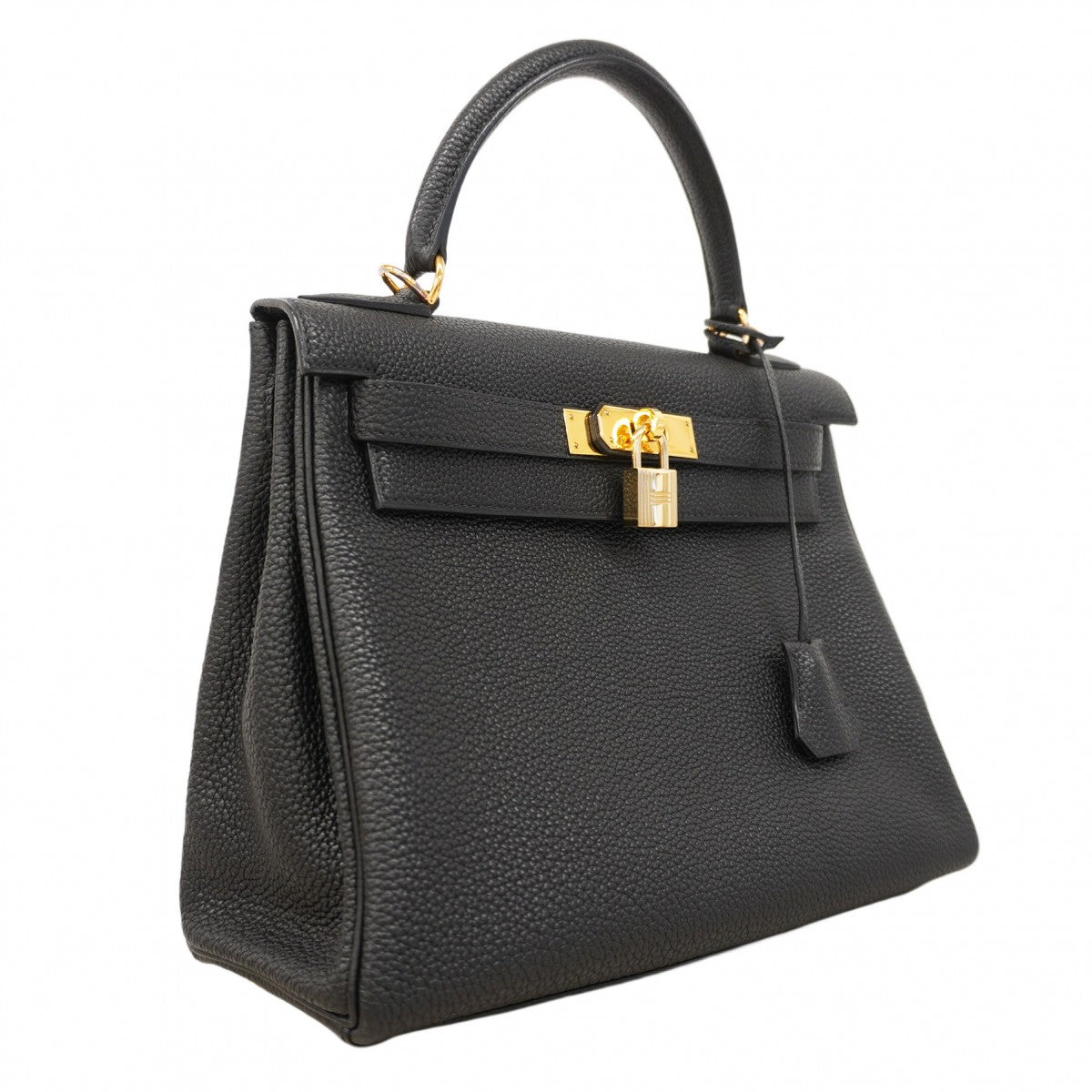 【6cb1907】エルメス ハンドバッグ ケリー28 トゴ ブラック ゴールド金具 □G刻印 2wayバッグ【中古】レディース