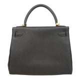 【6cb1907】エルメス ハンドバッグ ケリー28 トゴ ブラック ゴールド金具 □G刻印 2wayバッグ【中古】レディース