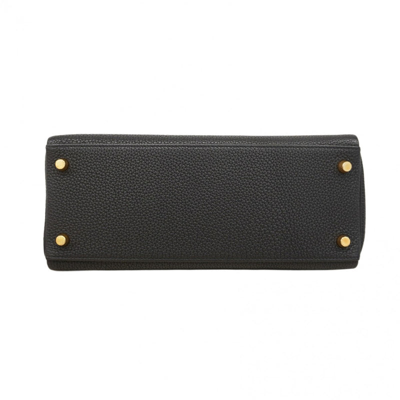 【6cb1907】エルメス ハンドバッグ ケリー28 トゴ ブラック ゴールド金具 □G刻印 2wayバッグ【中古】レディース